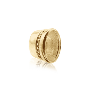 ITI NYC Oval High Bezel with Beaded Detail in 14K Gold (6.00 x 4.00 mm - 12.00 x 10.00 mm)