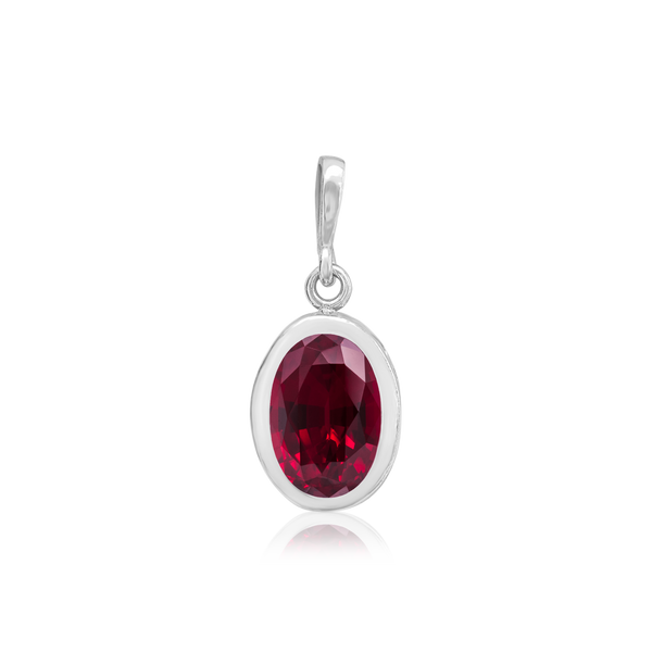 ITI NYC Oval Back-Set Bezel Pendant in Sterling Silver (6.00 x 4.00 mm - 9.00 x 7.00 mm)