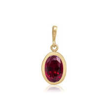 Load image into Gallery viewer, ITI NYC Oval Back-Set Bezel Pendant in 14K Gold (6.00 x 4.00 mm - 9.00 x 7.00 mm)
