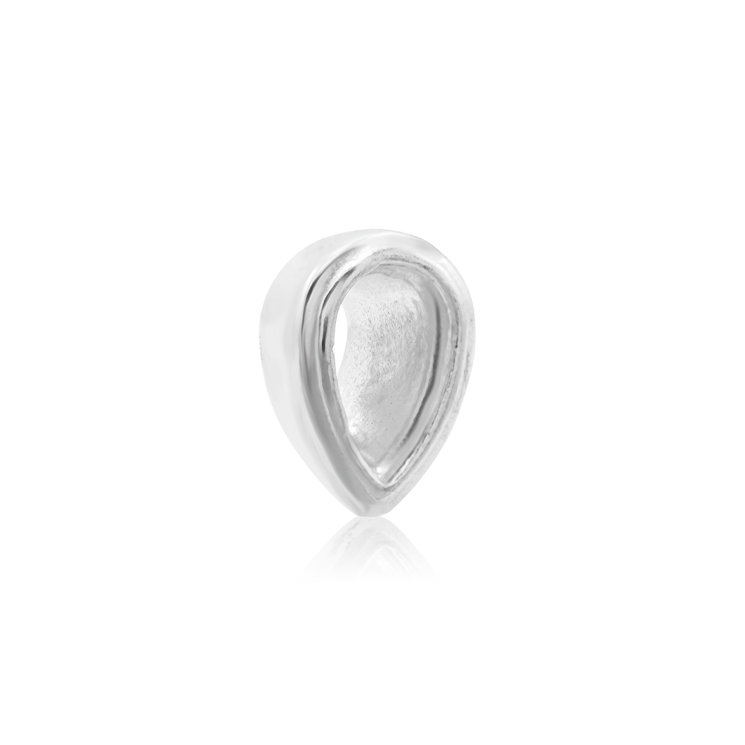 ITI NYC Pear Shape High Bezel Setting in Sterling Silver (5.00 x 3.00 mm - 14.00 x 9.00 mm)