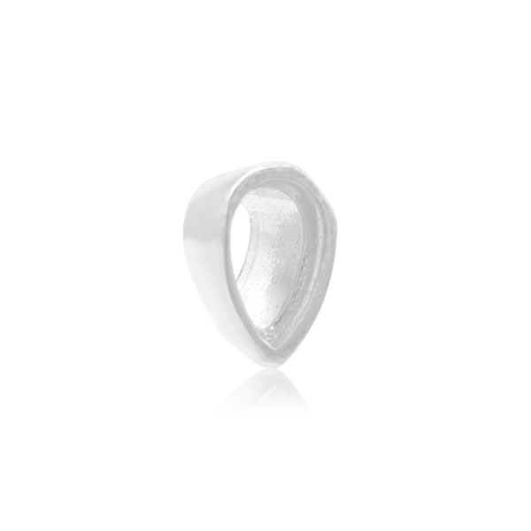 ITI NYC Pear Shape High Bezel Setting in Sterling Silver (5.00 x 3.00 mm - 14.00 x 9.00 mm)