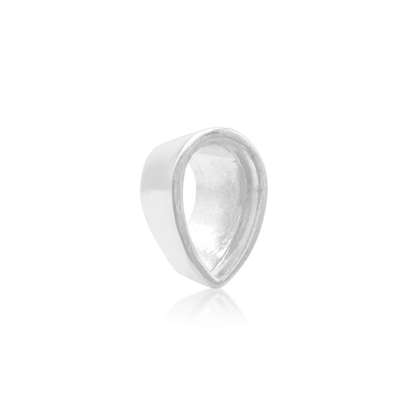 ITI NYC Pear Shape High Bezel Setting in Sterling Silver (5.00 x 3.00 mm - 14.00 x 9.00 mm)