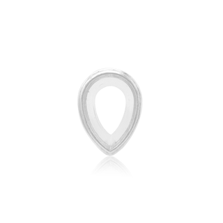 ITI NYC Pear Shape High Bezel Setting in Sterling Silver (5.00 x 3.00 mm - 14.00 x 9.00 mm)