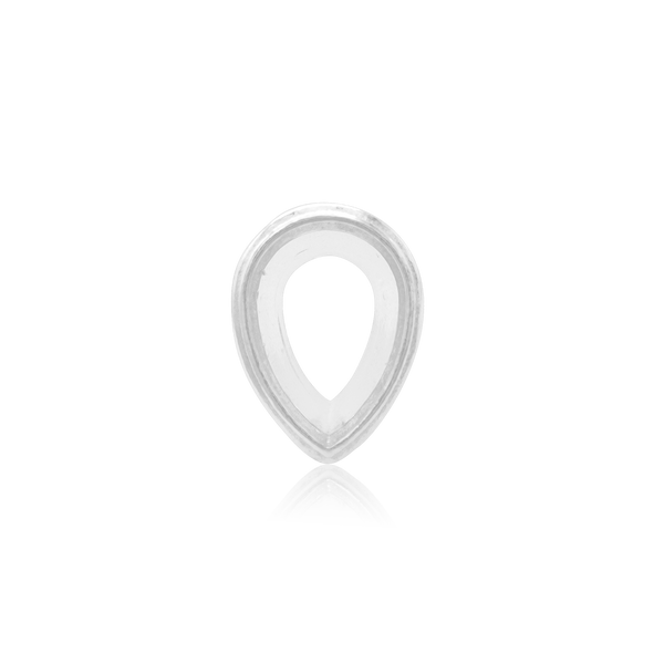 ITI NYC Pear Shape High Bezel Setting in Sterling Silver (5.00 x 3.00 mm - 14.00 x 9.00 mm)