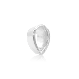 ITI NYC Pear Shape High Bezel Setting in Sterling Silver (5.00 x 3.00 mm - 14.00 x 9.00 mm)