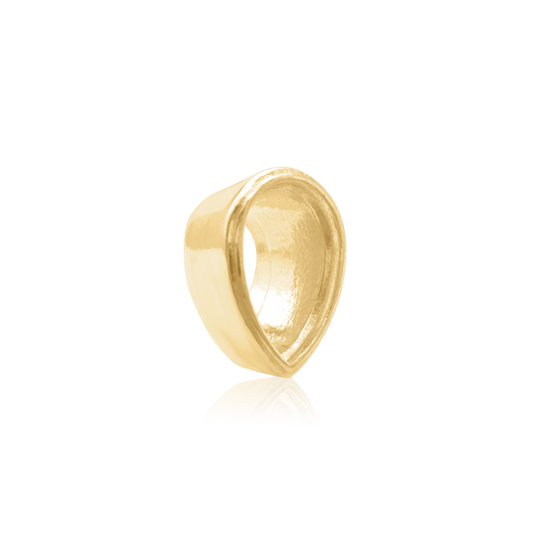 ITI NYC Pear Shape High Bezel Setting in 14K Gold (5.00 x 3.00 mm - 14.00 x 9.00 mm)