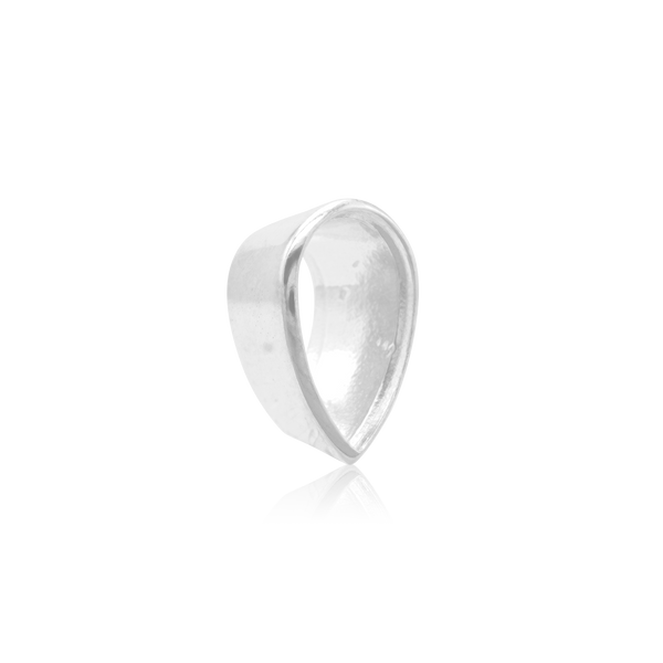 ITI NYC Pear Shape High Bezel Setting in Sterling Silver (5.00 x 3.00 mm - 14.00 x 9.00 mm)