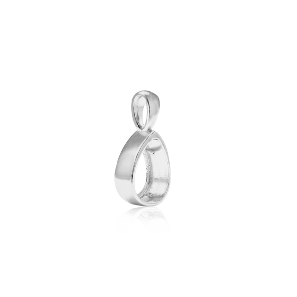 ITI NYC Pear Shape Bezel Pendant in Sterling Silver (6.25 x 4.60 mm - 9.00 x 6.50 mm)