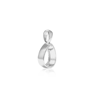 ITI NYC Pear Shape Bezel Pendant in Sterling Silver (6.25 x 4.60 mm - 9.00 x 6.50 mm)