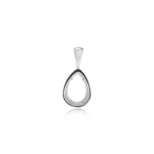 Load image into Gallery viewer, ITI NYC Pear Shape Bezel Pendant in Sterling Silver (6.25 x 4.60 mm - 9.00 x 6.50 mm)
