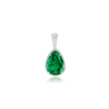 ITI NYC Pear Shape Bezel Pendant in Sterling Silver (6.25 x 4.60 mm - 9.00 x 6.50 mm)