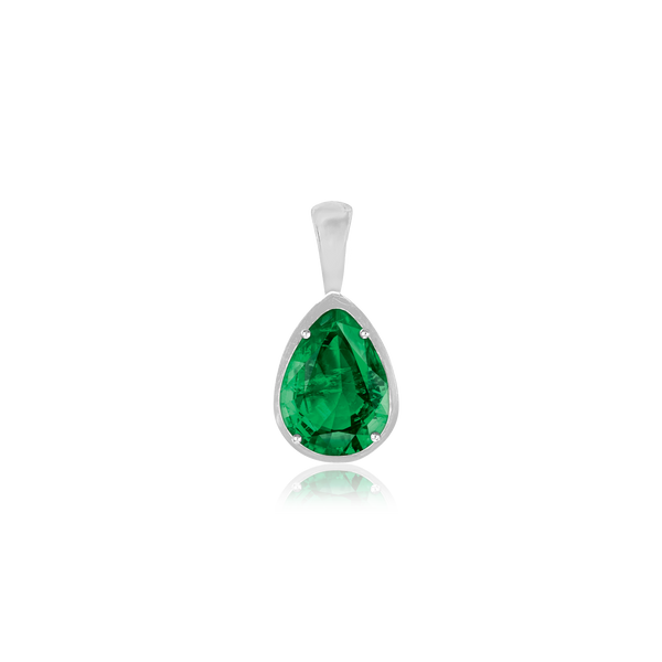 ITI NYC Pear Shape Bezel Pendant in Sterling Silver (6.25 x 4.60 mm - 9.00 x 6.50 mm)