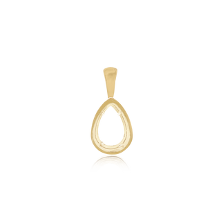ITI NYC Pear Shape Bezel Pendant in 14K Gold (6.25 x 4.60 mm - 9.00 x 6.50 mm)