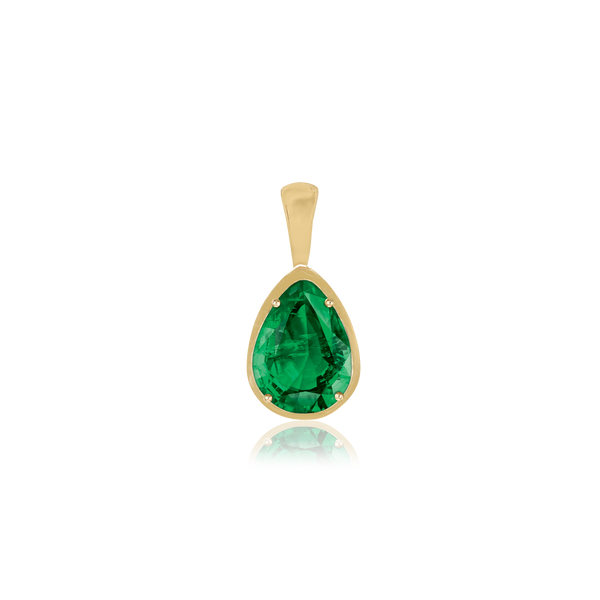ITI NYC Pear Shape Bezel Pendant in 14K Gold (6.25 x 4.60 mm - 9.00 x 6.50 mm)