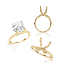 Load image into Gallery viewer, ITI NYC Round 4 Prong High TIF Style Solitaire
