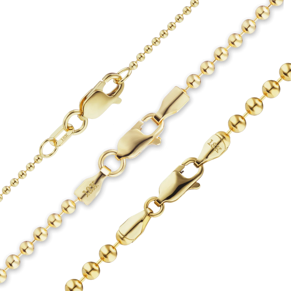 Broadway Bead Necklace in 18K Yellow Gold