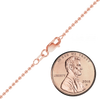 Broadway Bead Anklet in 14K Rose Gold