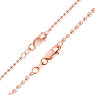 Broadway Bead Necklace in 14K Rose Gold