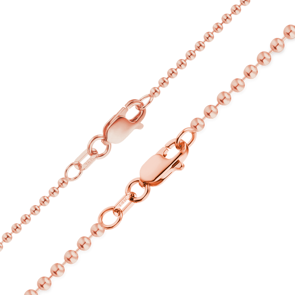 Broadway Bead Necklace in 14K Rose Gold