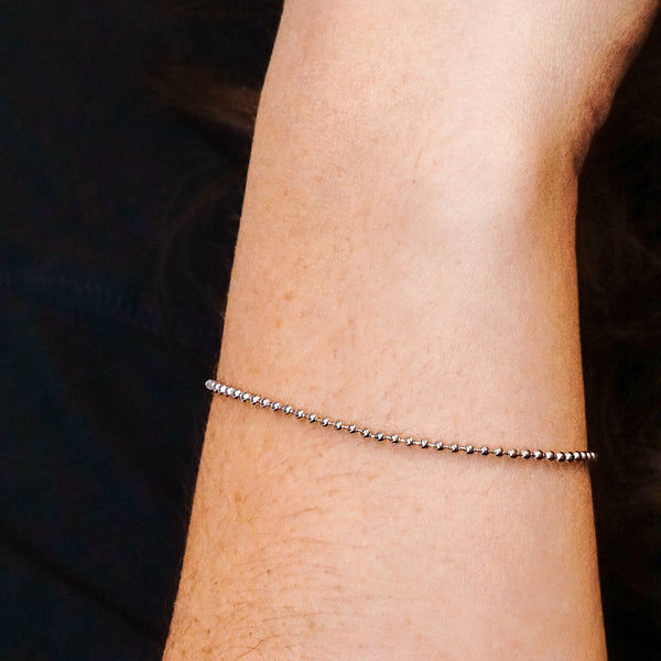 Broadway Bead Bracelet in Sterling Silver