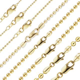 Broadway Bead Anklet in 14K Yellow Gold