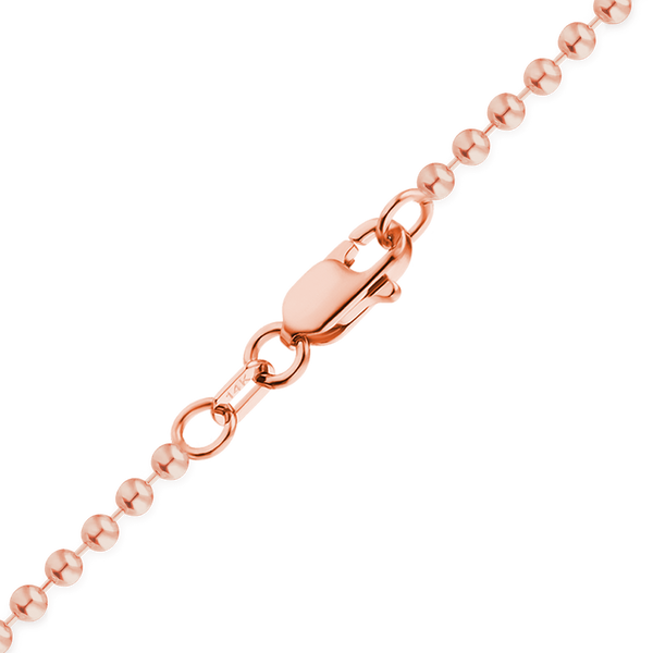 Broadway Bead Anklet in 14K Rose Gold