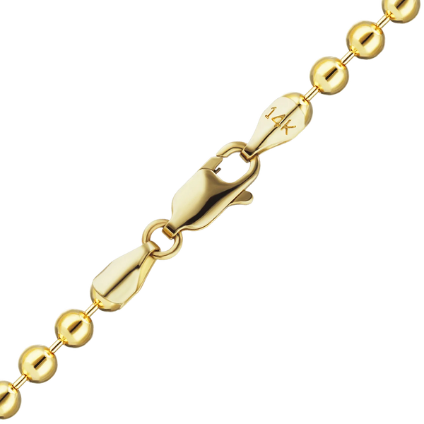 Broadway Bead Anklet in 14K Yellow Gold