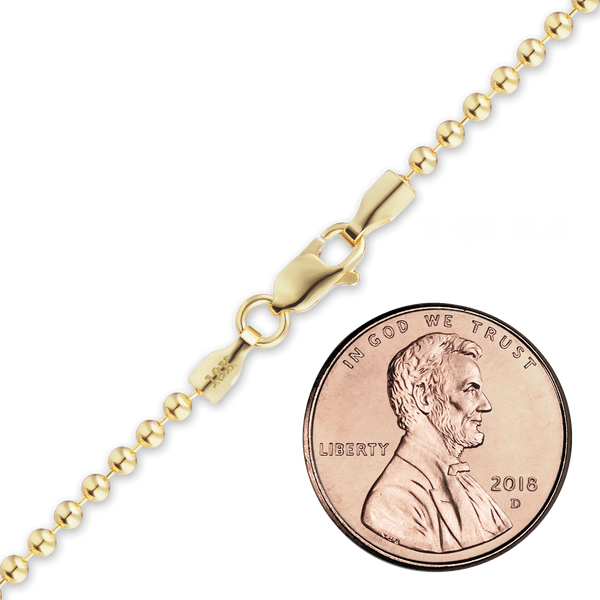 Broadway Bead Necklace in 18K Yellow Gold