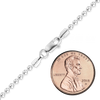 Broadway Bead Anklet in 14K White Gold
