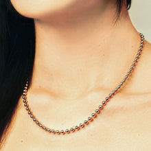 Load image into Gallery viewer, Broadway Bead Necklace in Sterling Silver
