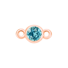 Load image into Gallery viewer, Diamond or Gemstone Bezel Bracelet/Necklace Charm in 14K Rose Gold
