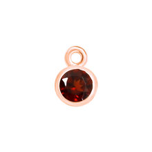 Load image into Gallery viewer, Diamond or Gemstone Bezel Drop Charm in 14K Rose Gold
