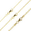 Diamond Cut Broadway Bead Anklet in 18K Yellow Gold