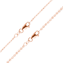 Load image into Gallery viewer, Diamond Cut Broadway Bead Anklet in 14K Rose Gold
