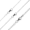 Diamond Cut Broadway Bead Necklace in 14K White Gold