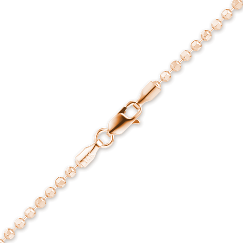 Diamond Cut Broadway Bead Anklet in 14K Yellow Gold