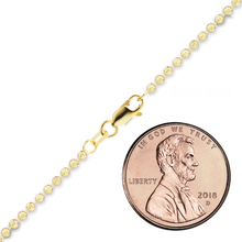 Load image into Gallery viewer, Diamond Cut Broadway Bead Anklet in 14K Yellow Gold
