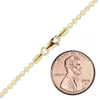 Diamond Cut Broadway Bead Necklace in 18K Yellow Gold