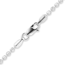 Load image into Gallery viewer, Diamond Cut Broadway Bead Anklet in 14K White Gold
