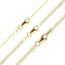 Load image into Gallery viewer, Diamond Cut Broadway Bead Necklace in 14K Yellow Gold
