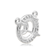 Load image into Gallery viewer, ITI NYC Round Four Prong Halo Pendant in Sterling Silver (6.00 mm - 10.00 mm)
