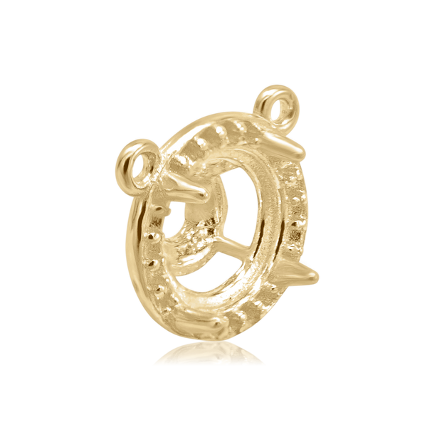 ITI NYC Round Four Prong Halo Pendant in 14K Gold (6.00 mm - 10.00 mm)