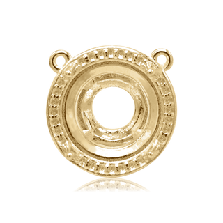 ITI NYC Round Four Prong Halo Pendant in 14K Gold (6.00 mm - 10.00 mm)