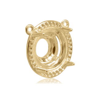 ITI NYC Round Four Prong Halo Pendant in 14K Gold (6.00 mm - 10.00 mm)