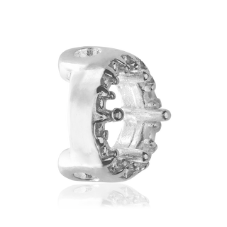 ITI NYC Round Four Prong Halo Slider in Sterling Silver (3.40 mm - 6.50 mm)