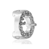 ITI NYC Round Four Prong Halo Slider in Sterling Silver (3.40 mm - 6.50 mm)