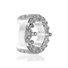 ITI NYC Round Four Prong Halo Slider in Sterling Silver (3.40 mm - 6.50 mm)