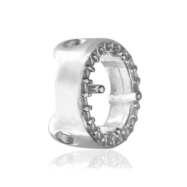 ITI NYC Round Four Prong Halo Slider in Sterling Silver (3.40 mm - 6.50 mm)