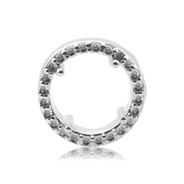 ITI NYC Round Four Prong Halo Slider in Sterling Silver (3.40 mm - 6.50 mm)