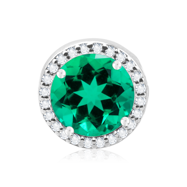 ITI NYC Round Four Prong Halo Slider in Sterling Silver (3.40 mm - 6.50 mm)